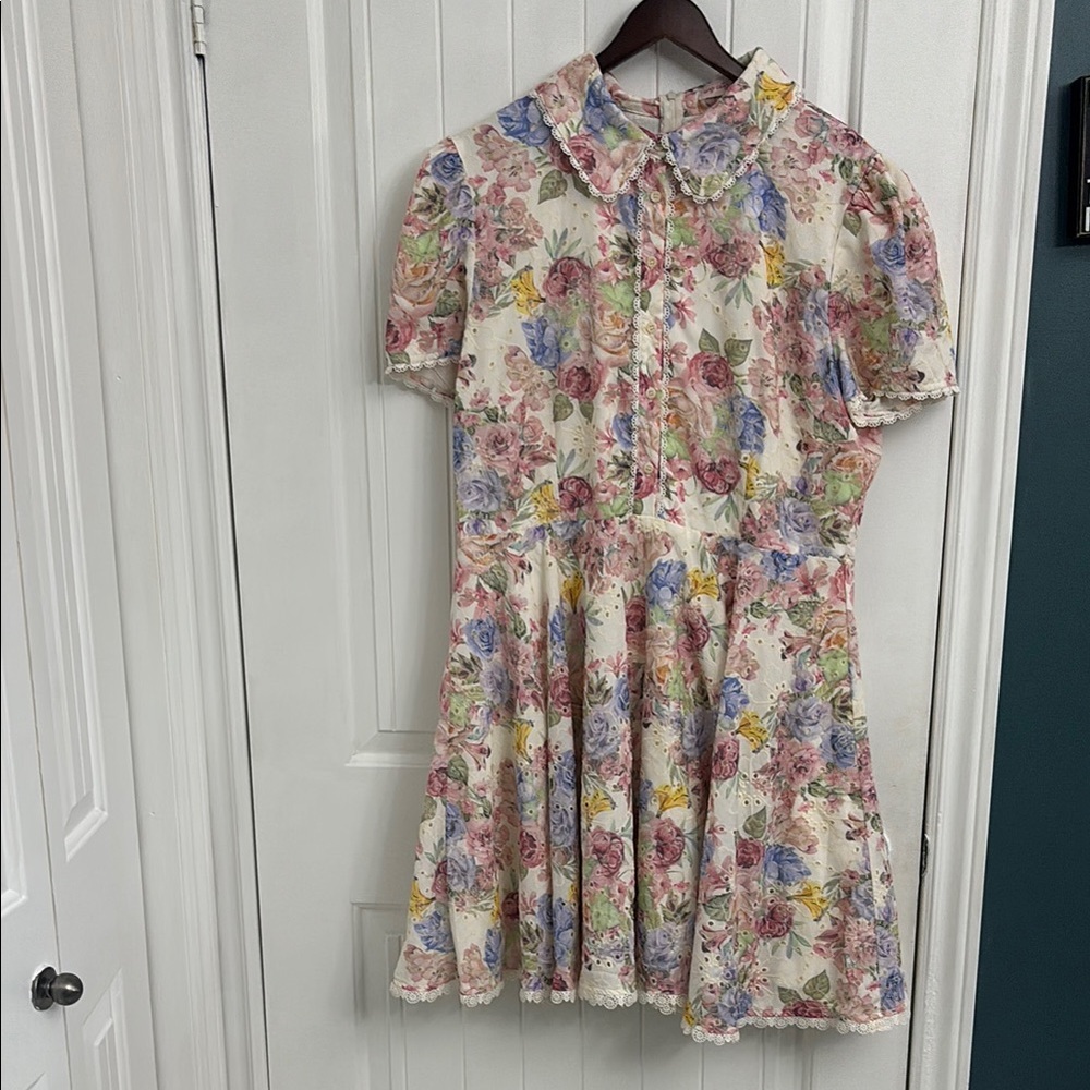 Ivy City Co Floral Dress - Pink, Blue, Yellow
